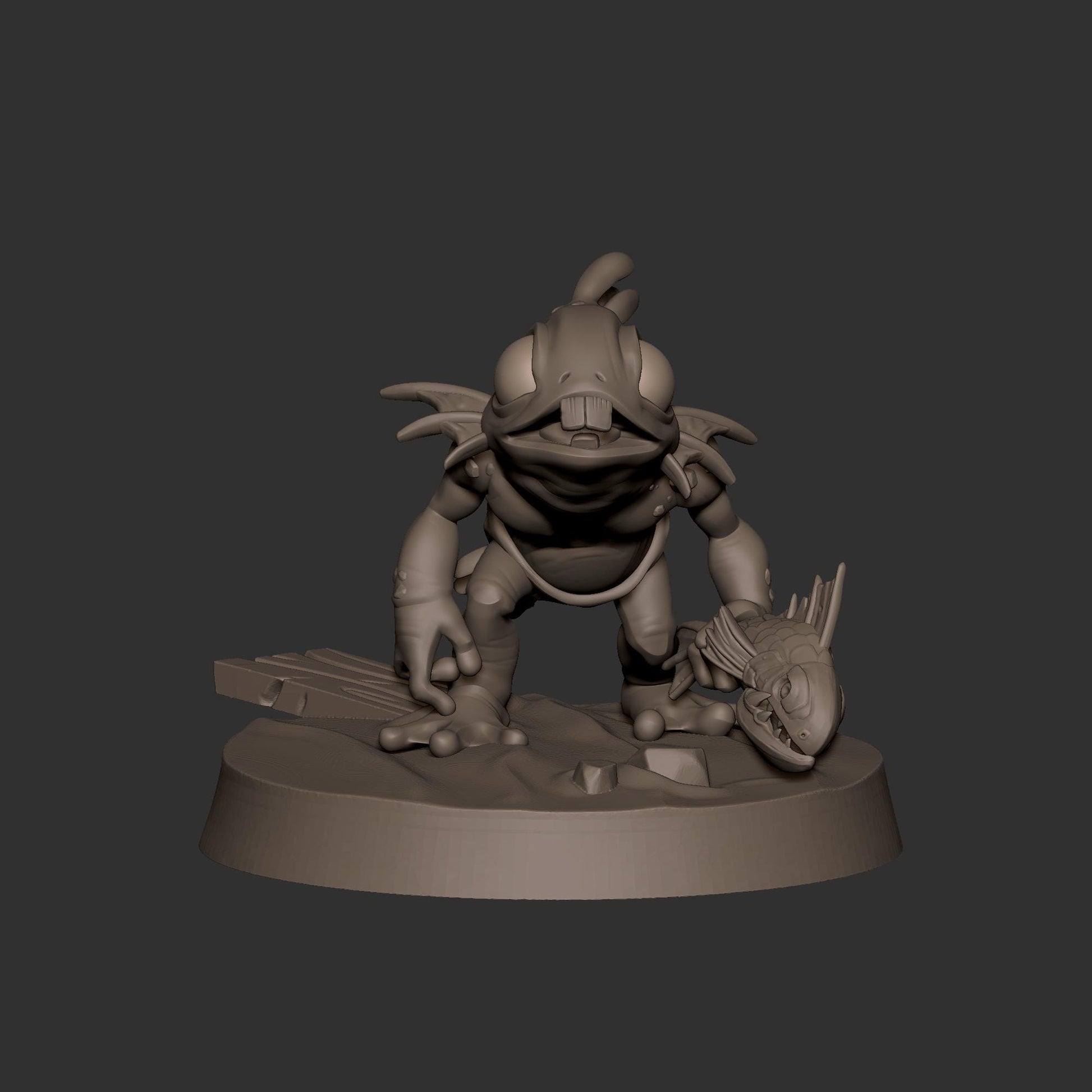 Murloc Trickster Miniature - 28mm / 32mm / 36mm - Bite the Bullet - Resin Printed Figure for D&D, TTRPGs, and Board Games