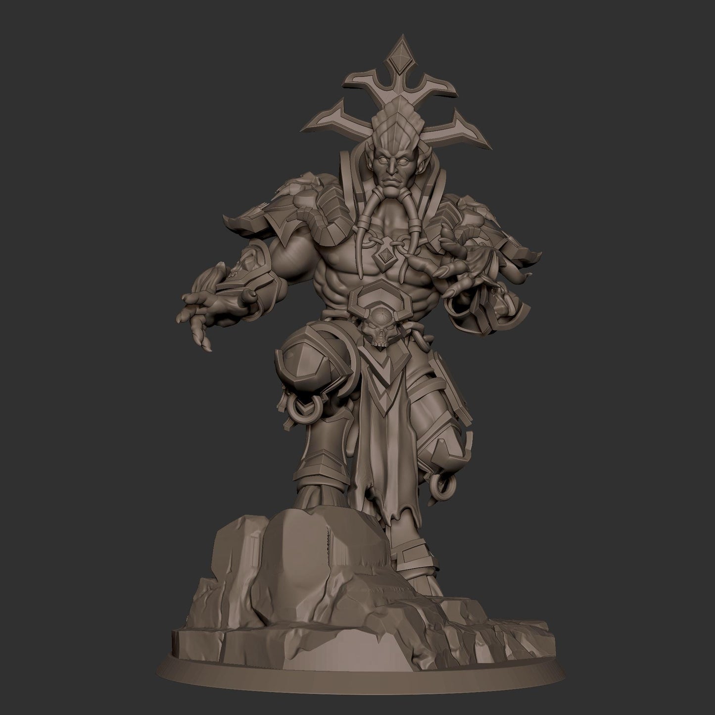Eredar Warlock Miniature - 28mm / 32mm / 36mm - Bite the Bullet - Resin Printed Figure for D&D, TTRPGs, and Board Games