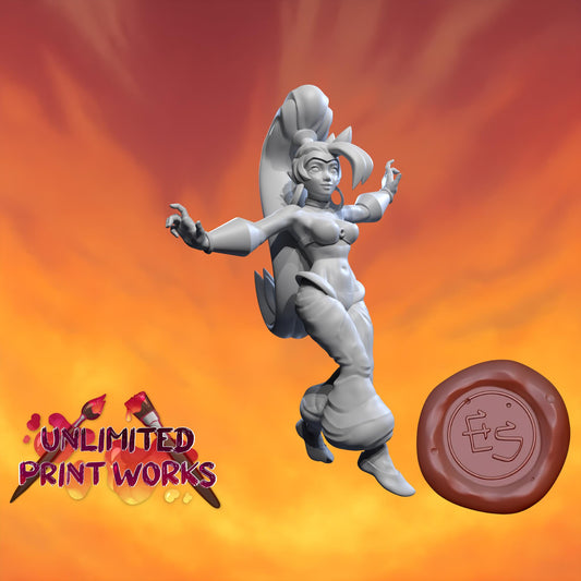 Guardian Genie Miniature - 28mm / 32mm / 36mm / 75mm - Ethan Savage Studios - Resin Printed Figure for D&D, TTRPGs, and Board Games