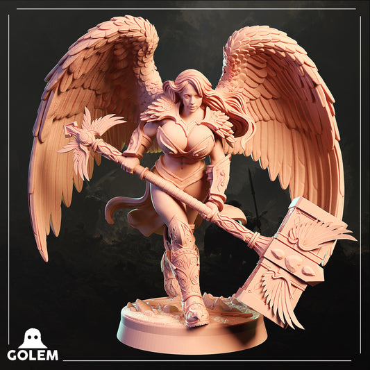 Angelic Smashel Miniature - 28mm / 32mm / 36mm / 75mm - GOLEM WORKSHOP 3D - Resin Printed Figure for D&D, TTRPGs, and Board Games