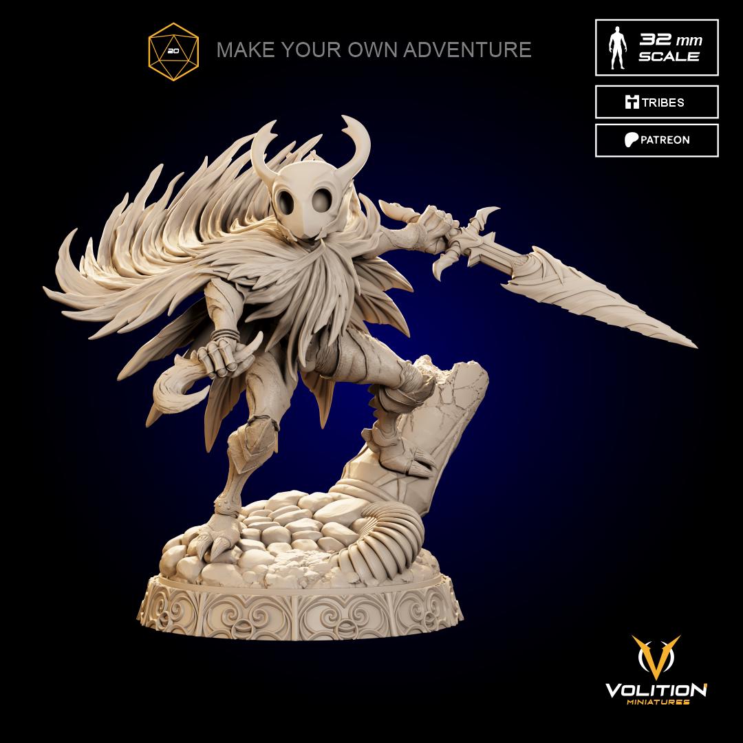 Void Knight Figure - 28mm / 32mm / 36mm / 75mm / 1:10 - Volition Miniatures - Resin Printed Figurine for D&D, TTRPGs, and Board Games