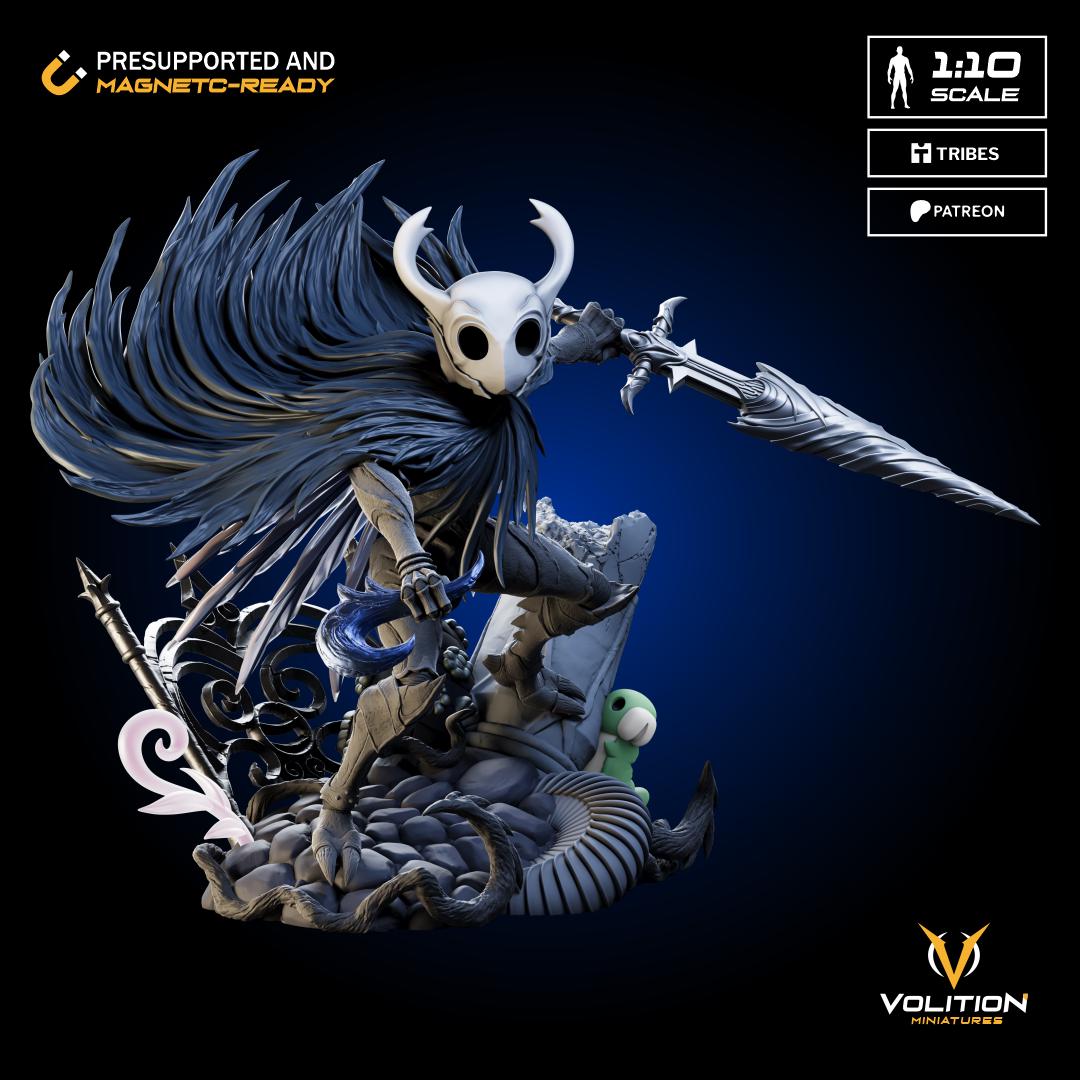 Void Knight Figure - 28mm / 32mm / 36mm / 75mm / 1:10 - Volition Miniatures - Resin Printed Figurine for D&D, TTRPGs, and Board Games
