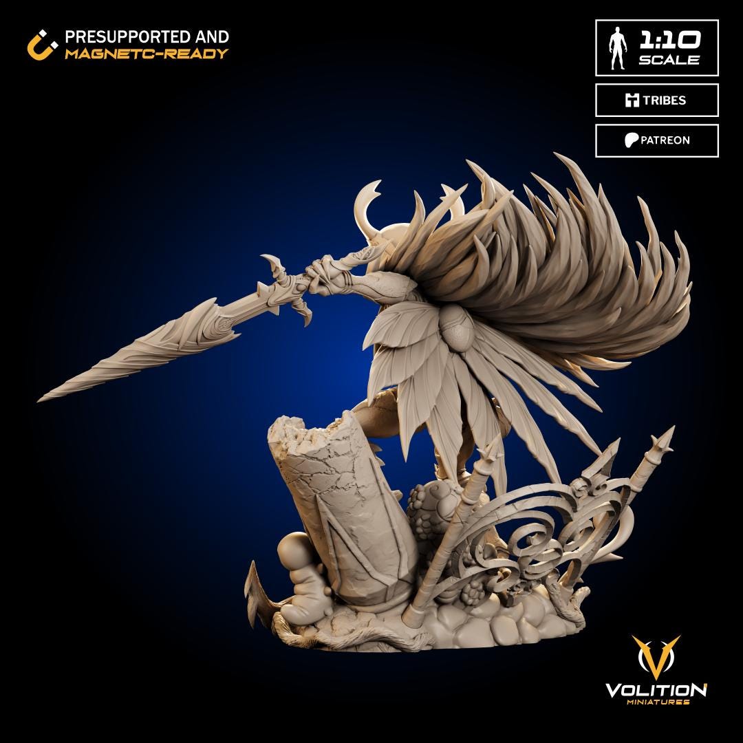 Void Knight Figure - 28mm / 32mm / 36mm / 75mm / 1:10 - Volition Miniatures - Resin Printed Figurine for D&D, TTRPGs, and Board Games