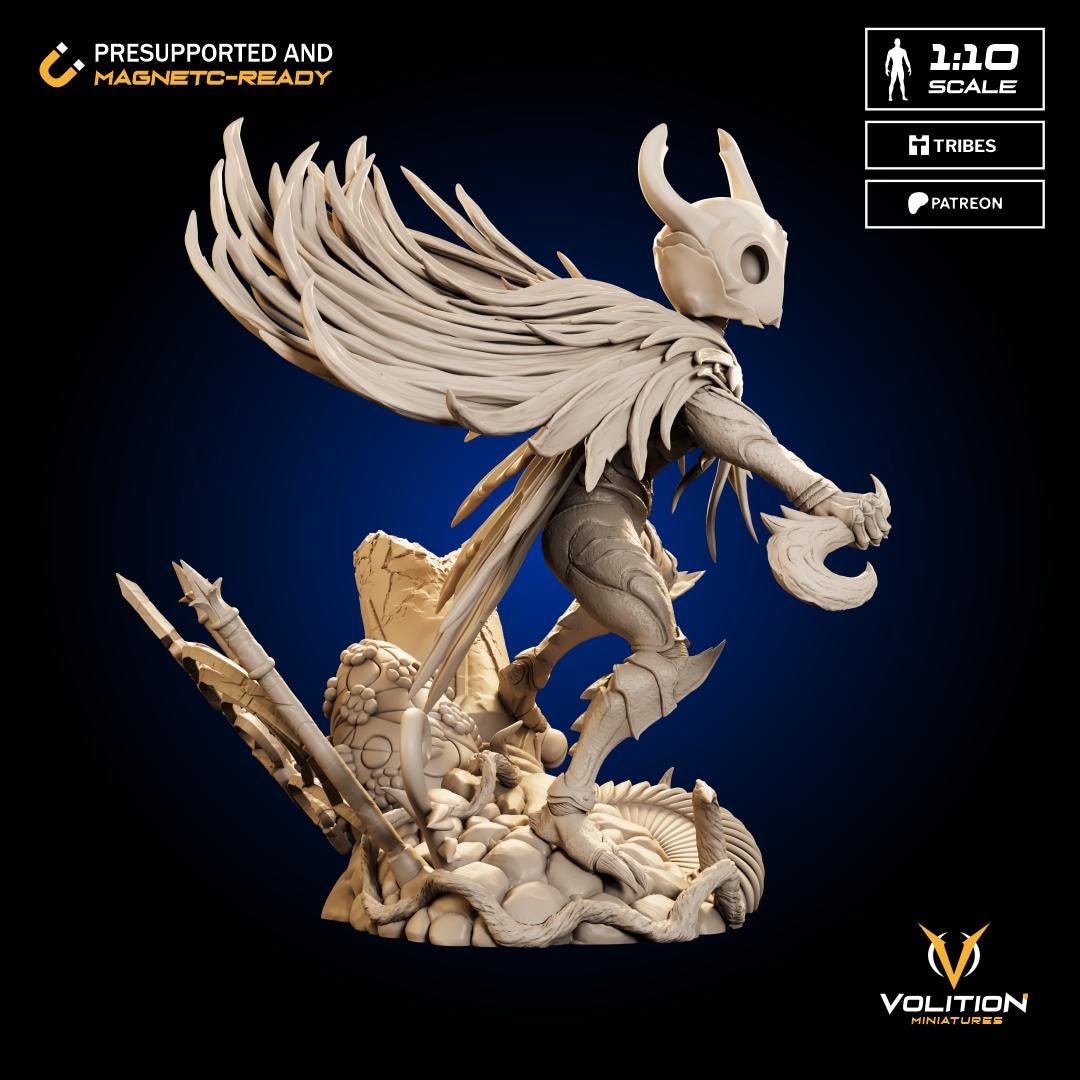 Void Knight Figure - 28mm / 32mm / 36mm / 75mm / 1:10 - Volition Miniatures - Resin Printed Figurine for D&D, TTRPGs, and Board Games