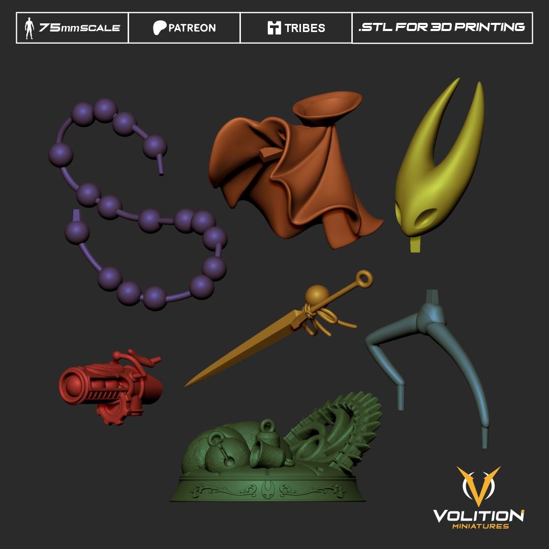 Princess of the Rosary Cannon Figure - 75mm - Volition Miniatures - Unpainted Resin Printed Figurine