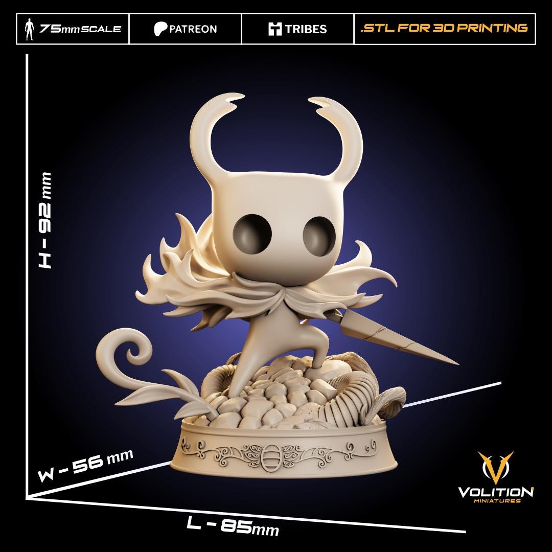 Void Guy Miniature - 28mm / 32mm / 36mm / 75mm - Volition Miniatures - Resin Printed Figurine for D&D, TTRPGs, and Board Games