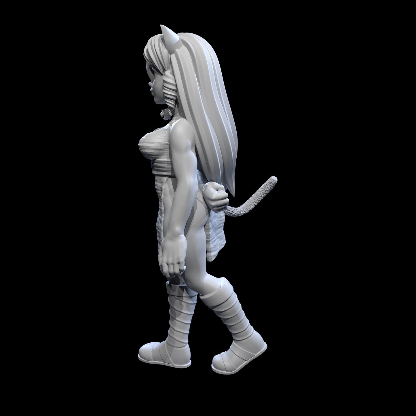 Catgirl Pink Miniature - 28mm / 32mm / 36mm / 75mm - Ethan Savage Studios - Resin Printed Figure for D&D, TTRPGs, and Board Games