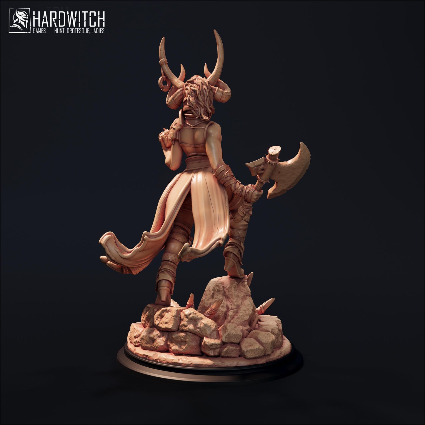 Gerta Bokart Miniature - 28mm / 32mm / 36mm / 75mm - HardWitch Games - Resin Printed Figure for D&D, TTRPGs, and Board Gaming