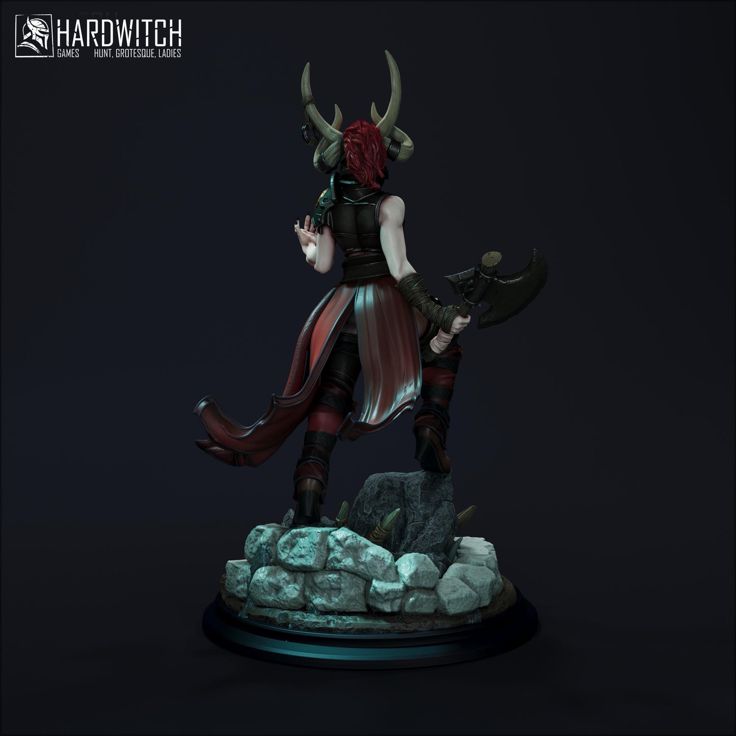 Gerta Bokart Miniature - 28mm / 32mm / 36mm / 75mm - HardWitch Games - Resin Printed Figure for D&D, TTRPGs, and Board Gaming