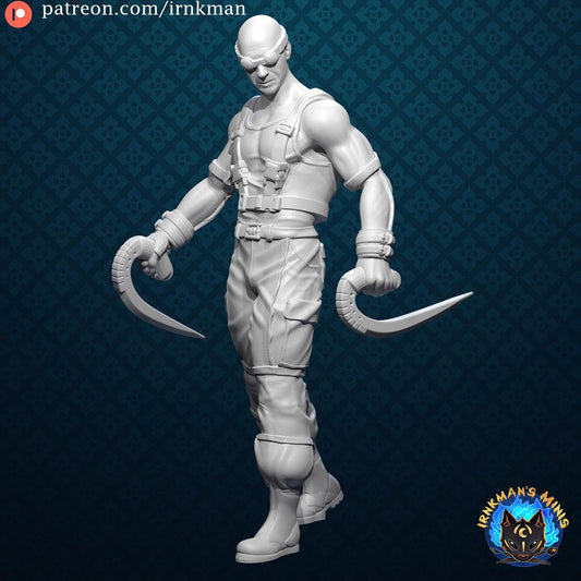 Chronicled Fugitive Miniature - 28mm / 32mm / 36mm / 75mm - Irnkman's Minis - Resin Printed Figure for D&D, TTRPGs, and Board Games