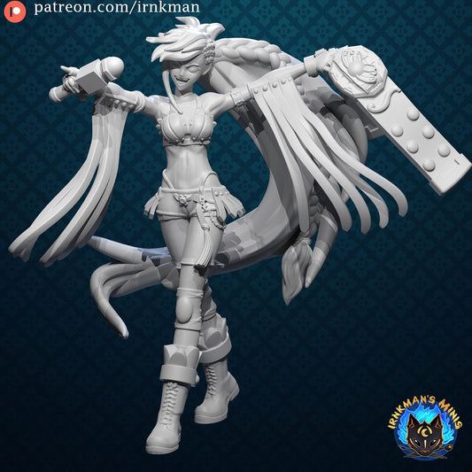 Ultimate Diva Miniature - 28mm / 32mm / 36mm - Irnkman's Minis - Resin Printed Figure for D&D, TTRPGs, and Board Games