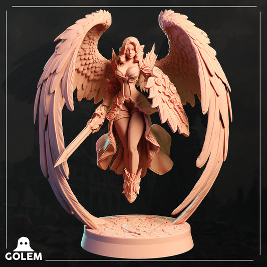 Angelic Ariel Miniature - 28mm / 32mm / 36mm / 75mm - GOLEM WORKSHOP 3D - Resin Printed Figure for D&D, TTRPGs, and Board Games