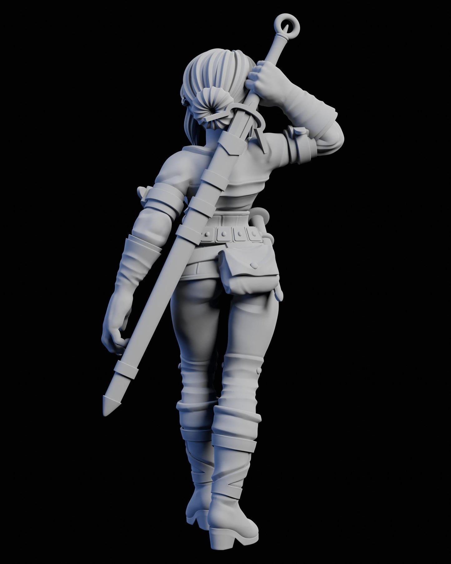 Huntress Miniature - 28mm / 32mm / 36mm / 75mm - Ethan Savage Studios - Unpainted Resin Printed Figure for D&D, TTRPGs, and Board Games
