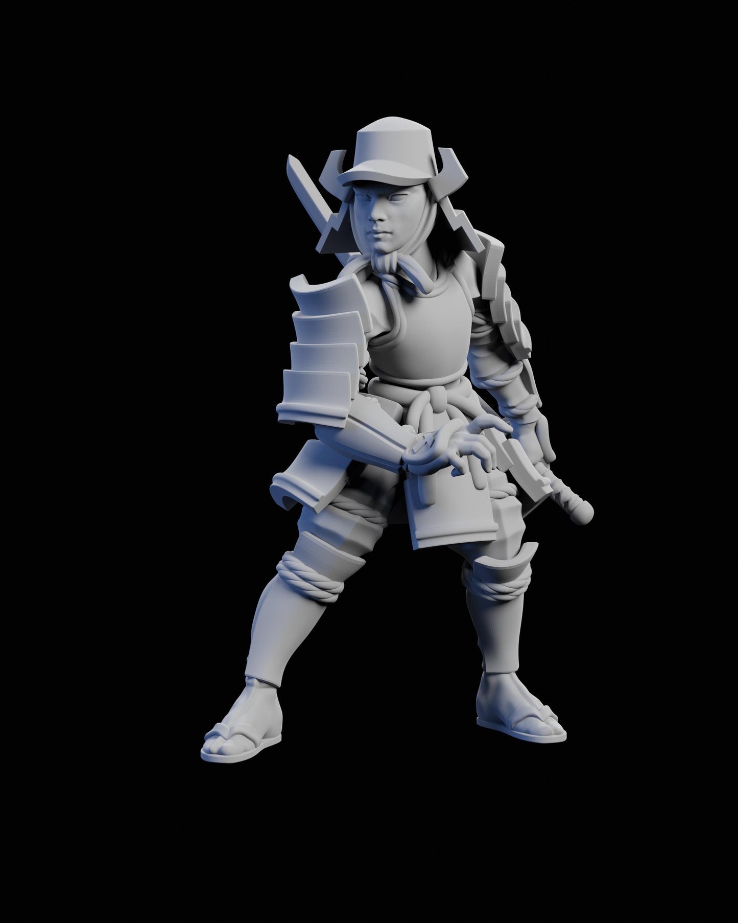 Samurai Miniature - 28mm / 32mm / 36mm / 75mm - Ethan Savage Studios - Resin Printed Figure for D&D, TTRPGs, and Board Games