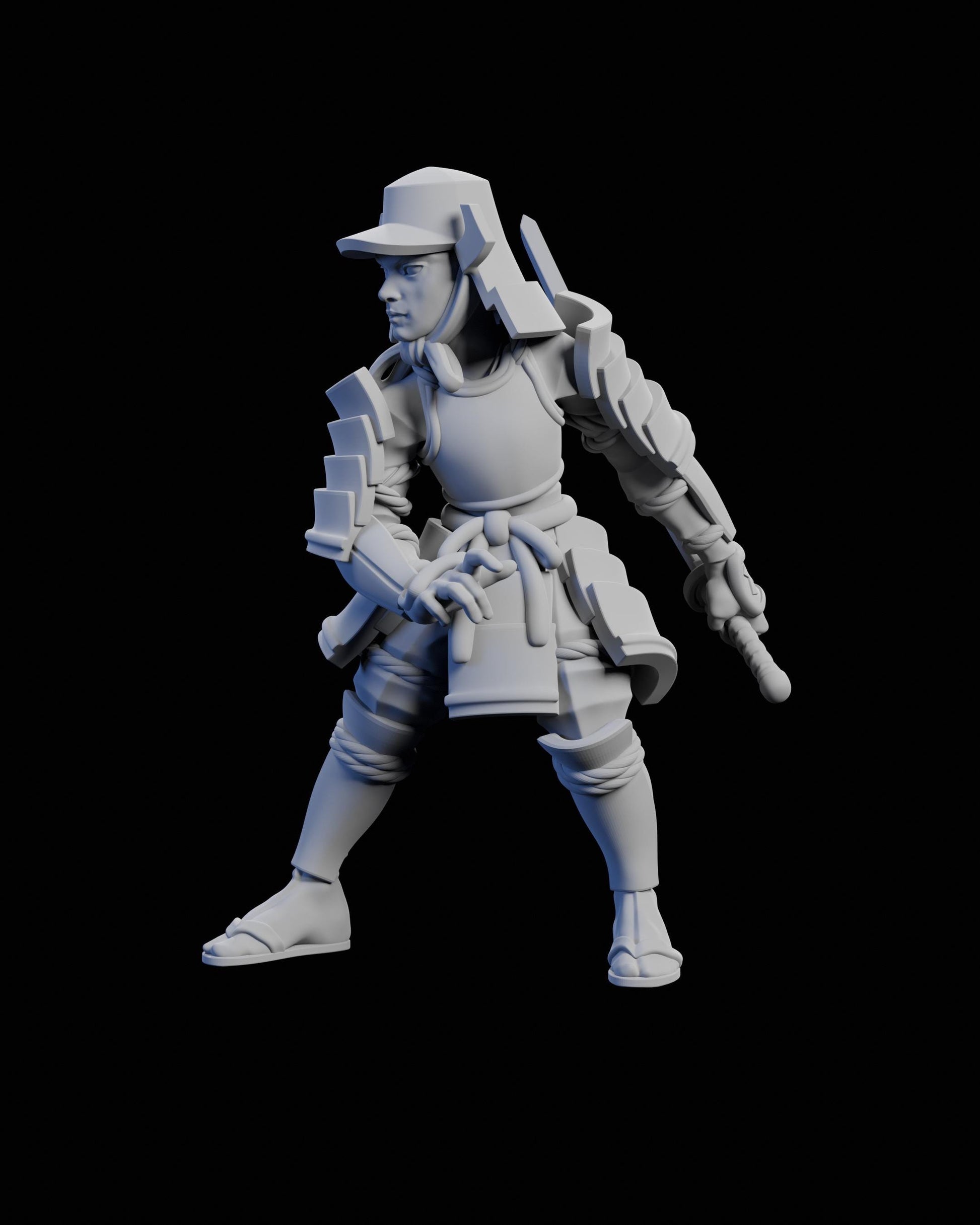 Samurai Miniature - 28mm / 32mm / 36mm / 75mm - Ethan Savage Studios - Resin Printed Figure for D&D, TTRPGs, and Board Games