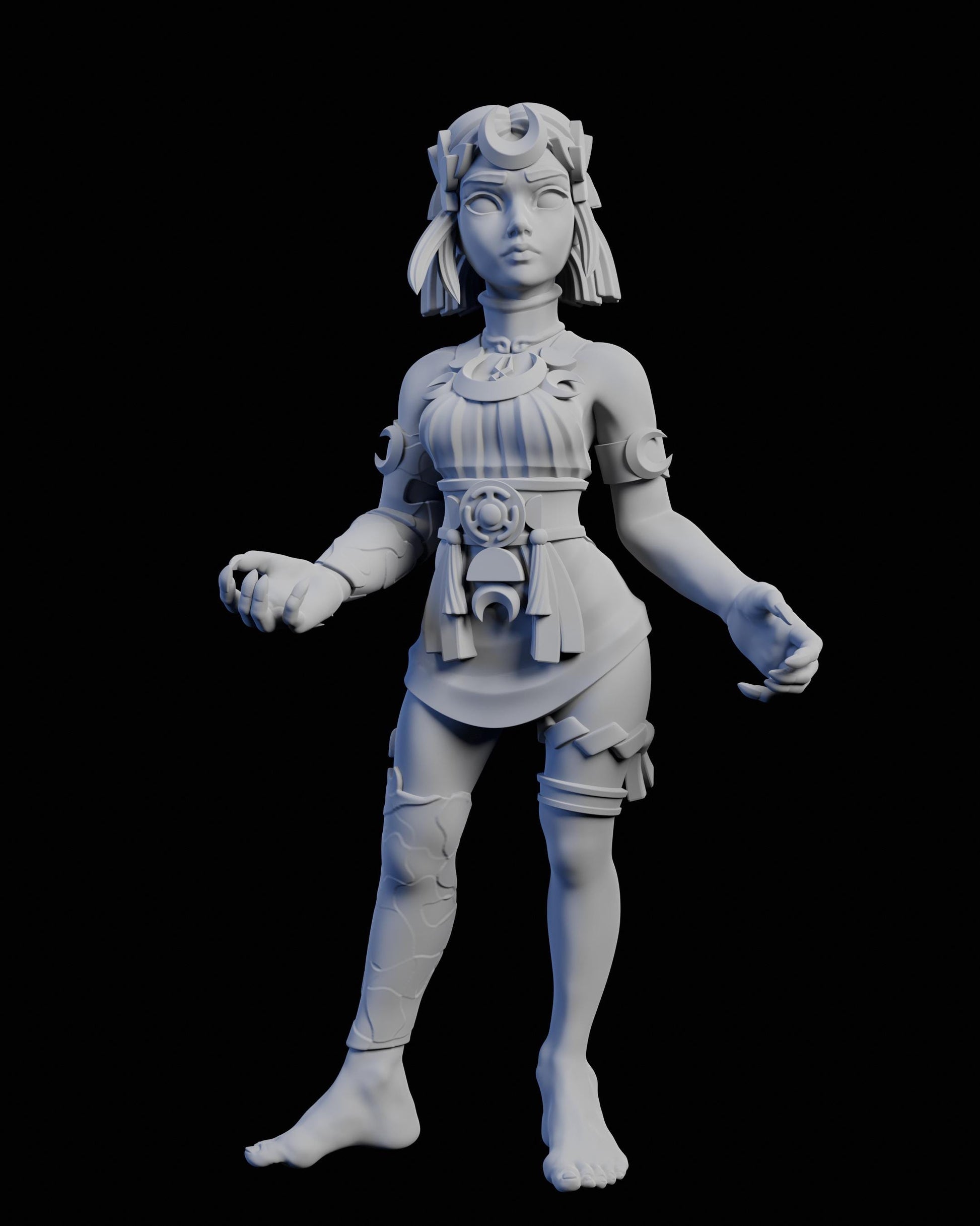 Sister Hell Miniature - 28mm / 32mm / 36mm / 75mm - Ethan Savage Studios - Resin Printed Figure for D&D, TTRPGs, and Board Games
