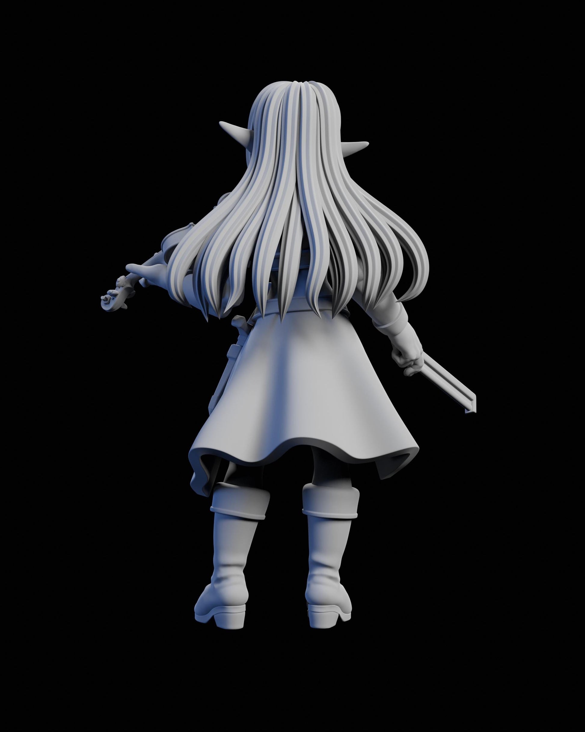 Bard Fiora Miniature - 28mm / 32mm / 36mm / 75mm - Ethan Savage Studios - Unpainted Resin Printed Figure for D&D, TTRPGs, and Board Games