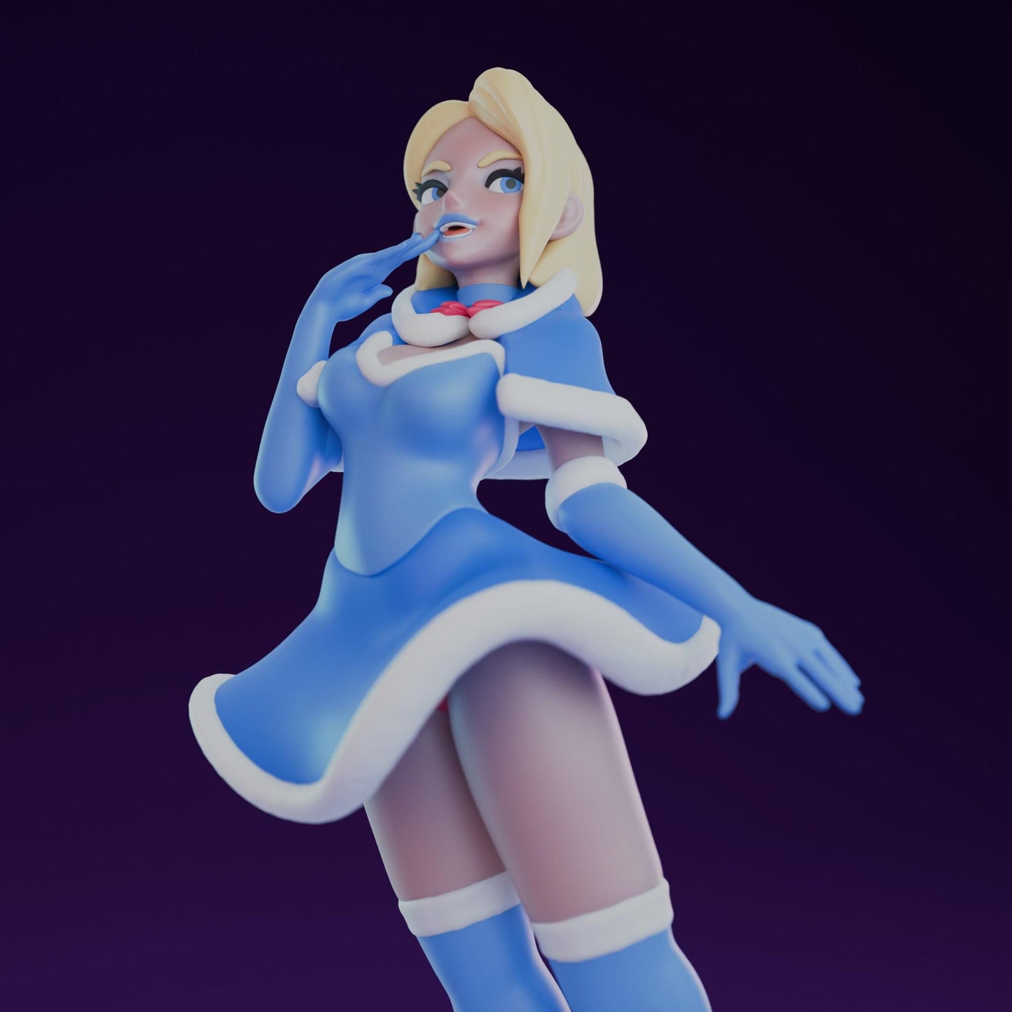 Frost Maiden Miniature - 28mm / 32mm / 36mm / 75mm - Lavender Devilry - Unpainted Resin Printed Figure for D&D, TTRPGs and Board Games