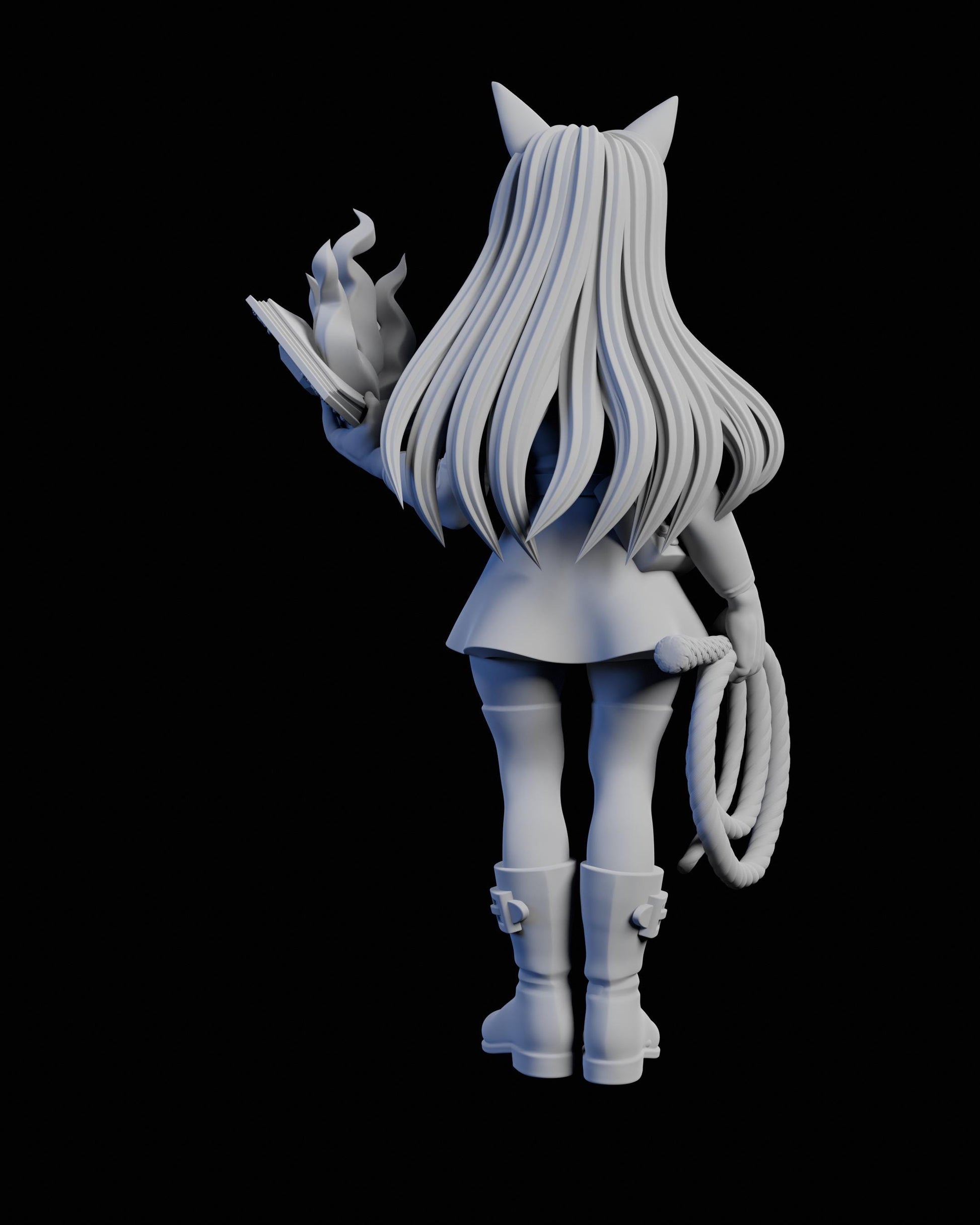 Cat Mage Bianca Miniature - 28mm / 32mm / 36mm / 75mm - Ethan Savage Studios - Unpainted Resin Printed Figure for TTRPGs and Board Games