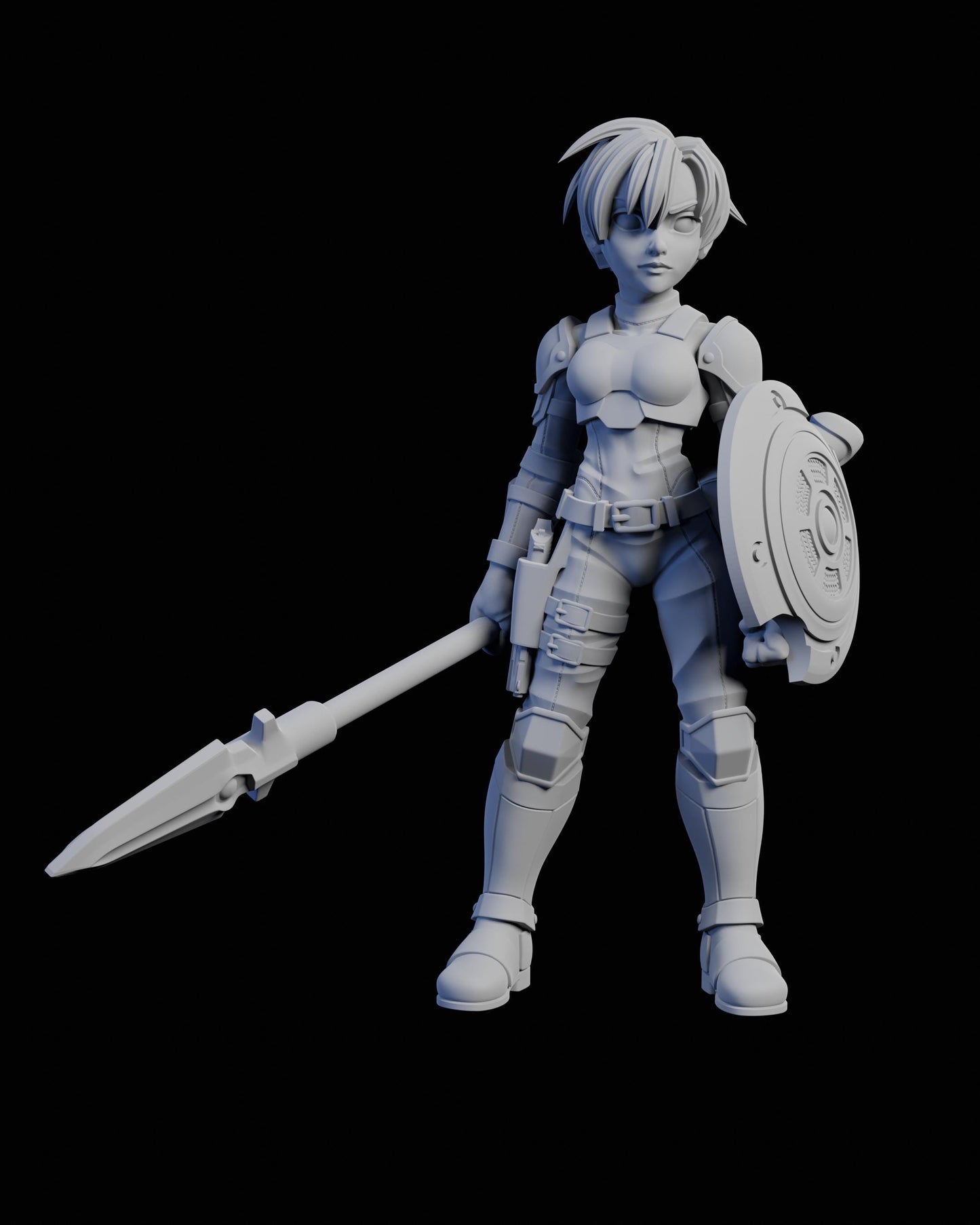 Warrior Kassandra Miniature - 28mm / 32mm / 36mm / 75mm - Ethan Savage Studios - Unpainted Resin Printed Figure for TTRPGs and Board Games