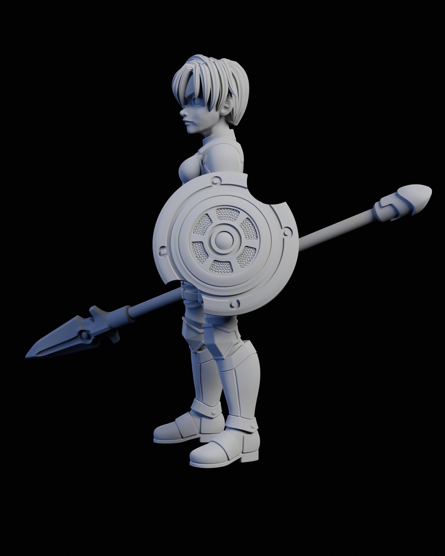 Warrior Kassandra Miniature - 28mm / 32mm / 36mm / 75mm - Ethan Savage Studios - Unpainted Resin Printed Figure for TTRPGs and Board Games
