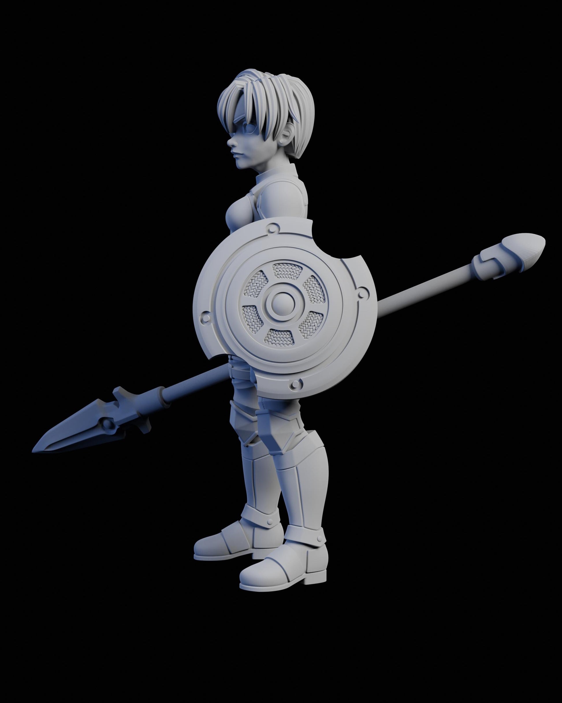 Warrior Kassandra Miniature - 28mm / 32mm / 36mm / 75mm - Ethan Savage Studios - Unpainted Resin Printed Figure for TTRPGs and Board Games