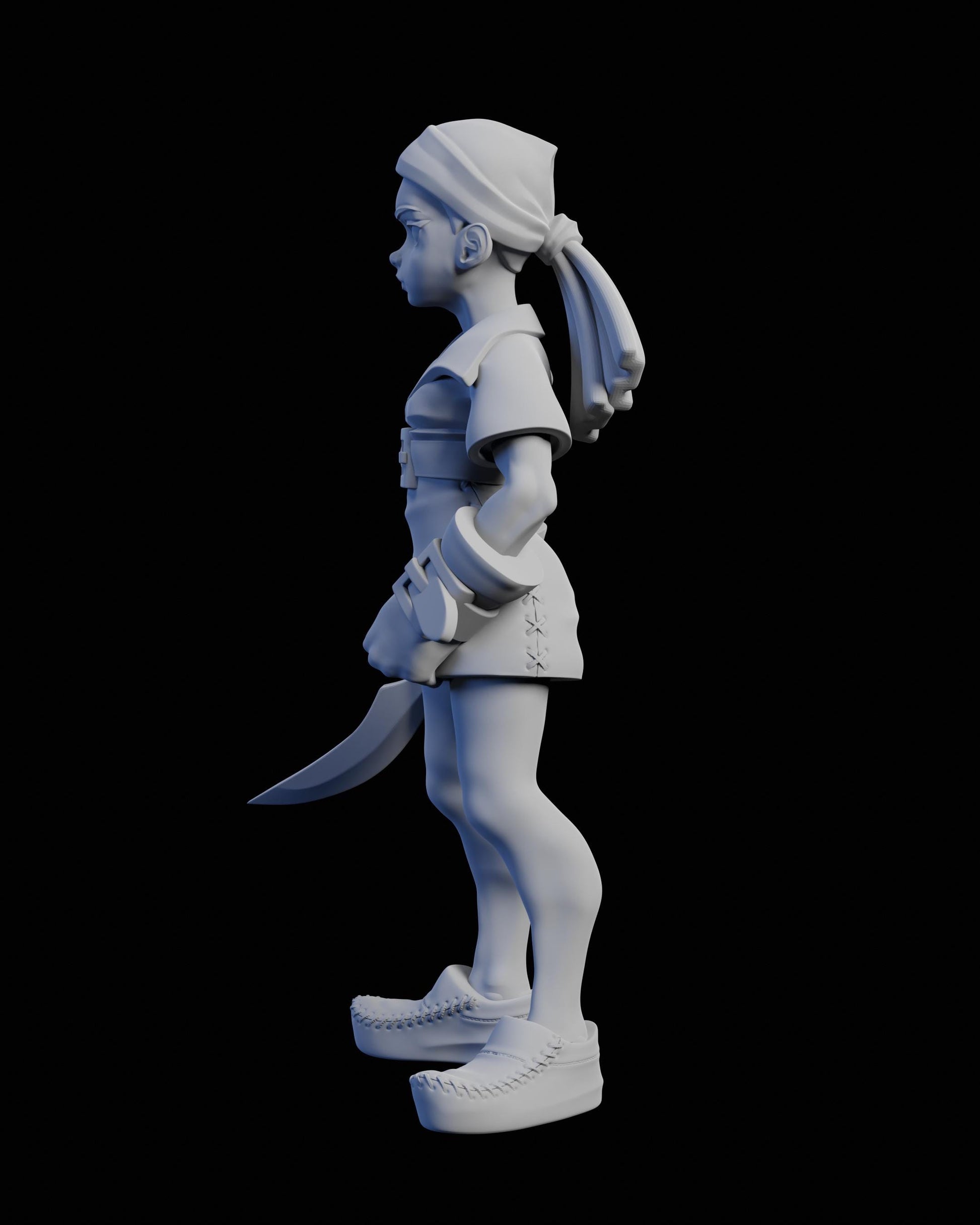 Female Thief Miniature - 28mm / 32mm / 36mm / 75mm - Ethan Savage Studios - Unpainted Resin Printed Figure for TTRPGs and Board Games