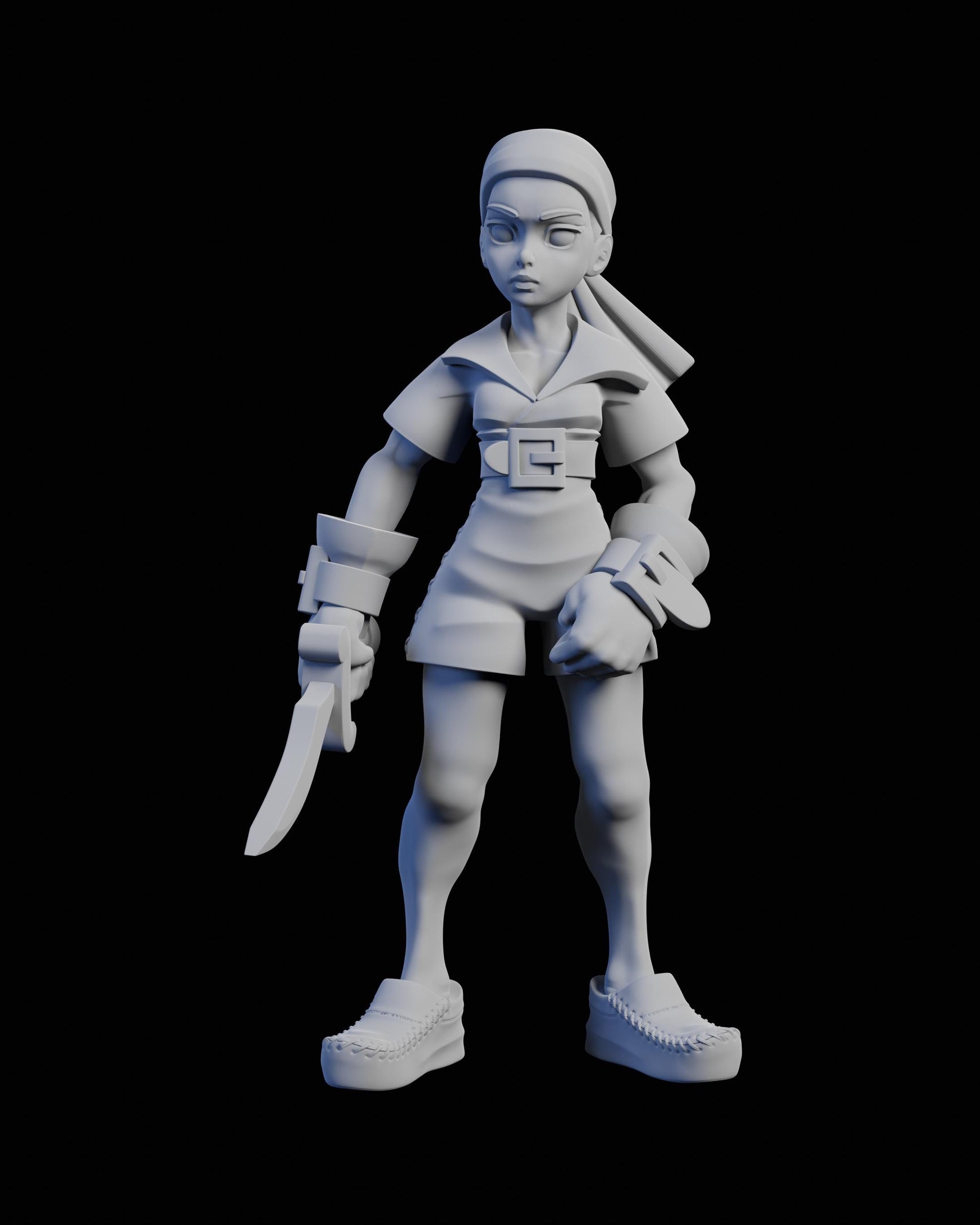 Female Thief Miniature - 28mm / 32mm / 36mm / 75mm - Ethan Savage Studios - Unpainted Resin Printed Figure for TTRPGs and Board Games