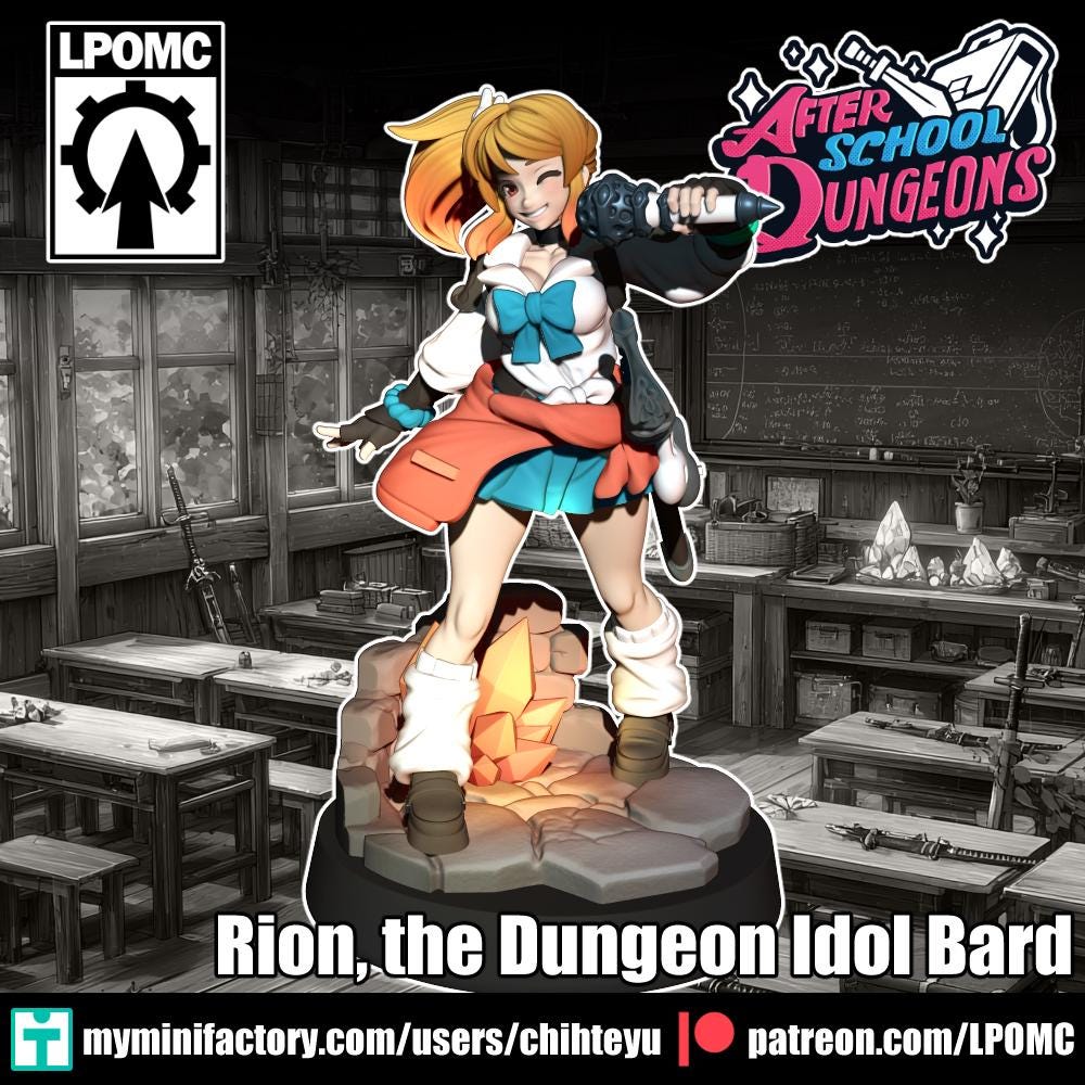 ASD Rion Miniature - 28mm / 32mm / 36mm - LPOMC - Unpainted Resin Printed Figure for D&D, TTRPGs, and Board Games