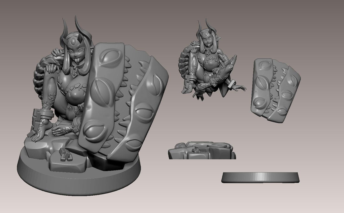 Dice Clan Miniature (4 Variations) - 28mm / 32mm / 36mm - LPOMC - Resin Printed Figure for D&D, TTRPGs, and Board Games