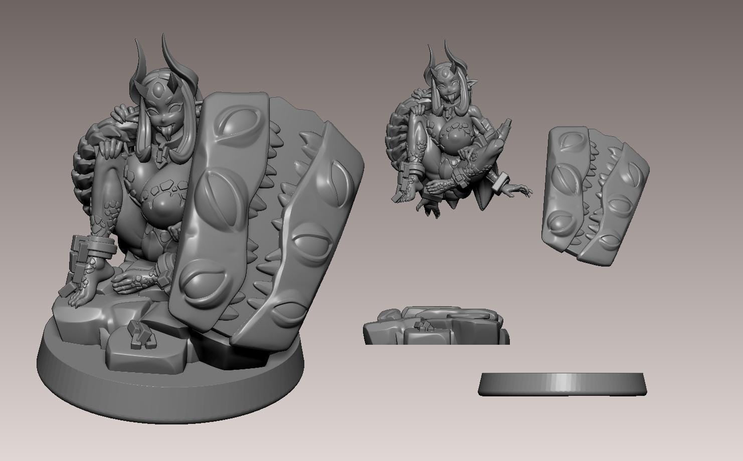 Dice Clan Miniature (4 Variations) - 28mm / 32mm / 36mm - LPOMC - Resin Printed Figure for D&D, TTRPGs, and Board Games