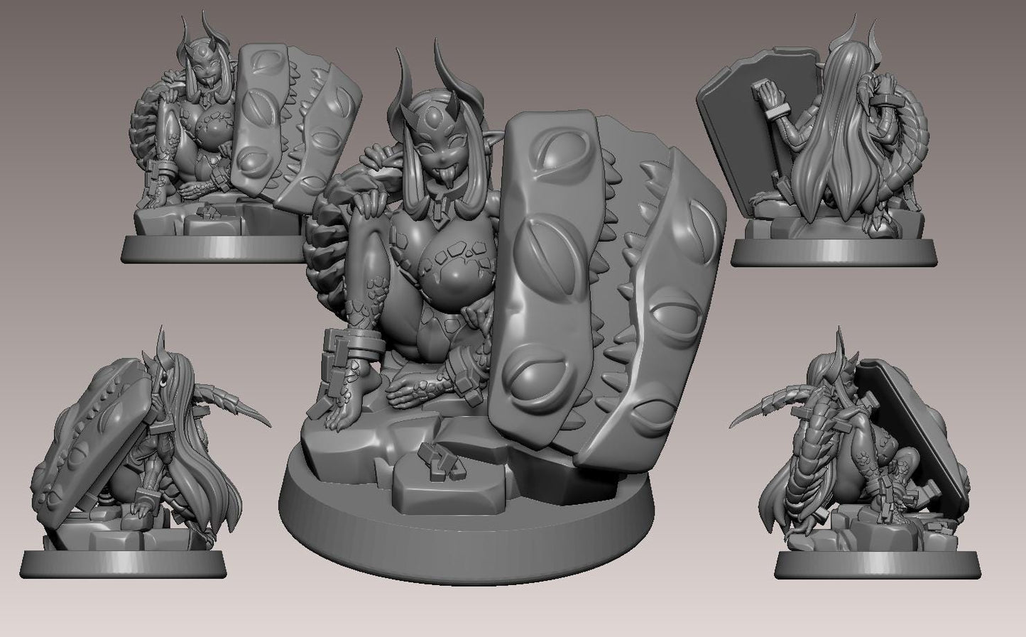 Dice Clan Miniature (4 Variations) - 28mm / 32mm / 36mm - LPOMC - Resin Printed Figure for D&D, TTRPGs, and Board Games