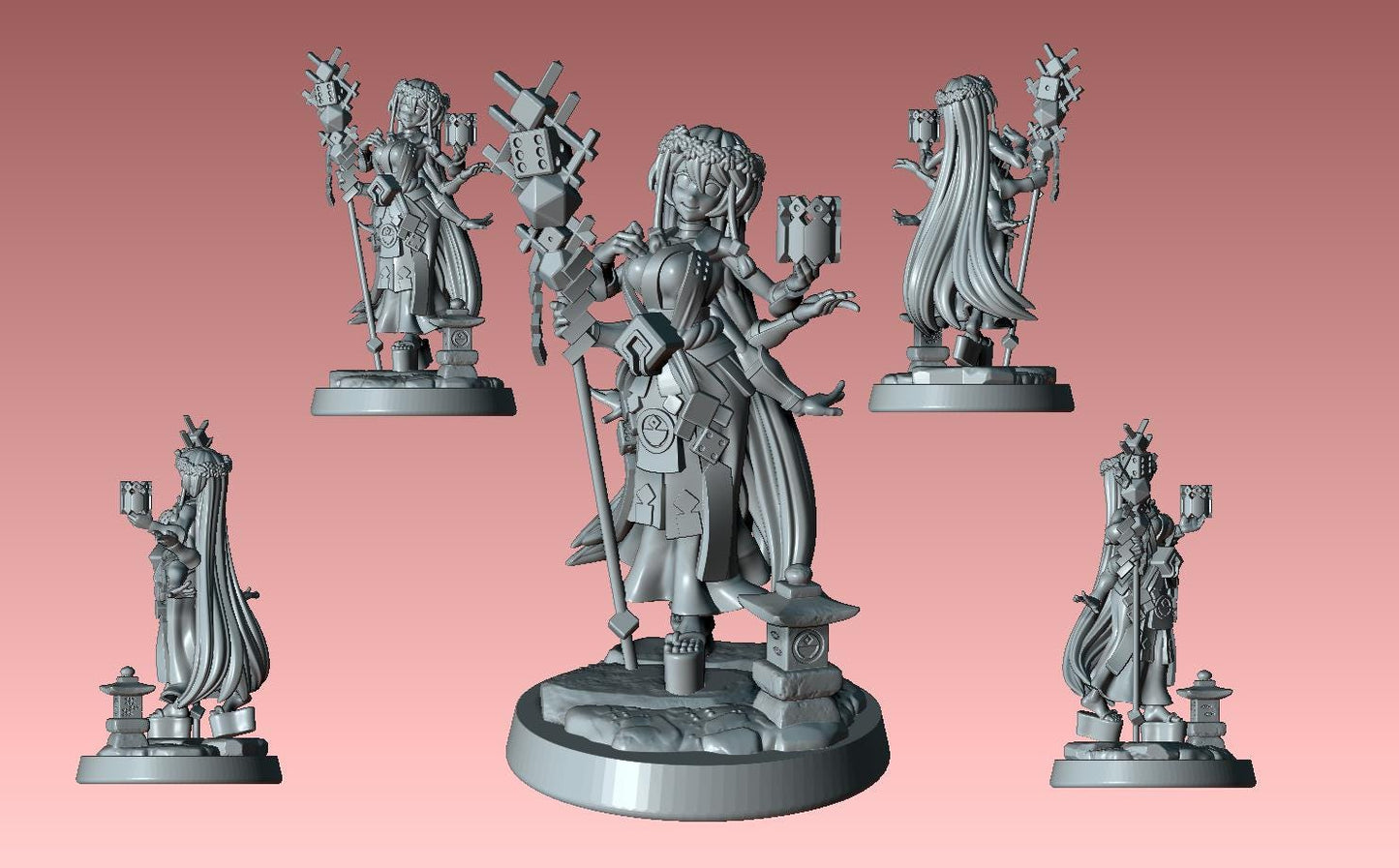 Dice Clan Miniature (4 Variations) - 28mm / 32mm / 36mm - LPOMC - Resin Printed Figure for D&D, TTRPGs, and Board Games