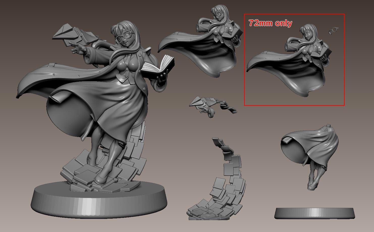 Pageweaver Miniature - 28mm / 32mm / 36mm - LPOMC - Unpainted Resin Printed Figure for D&D, TTRPGs, and Board Games