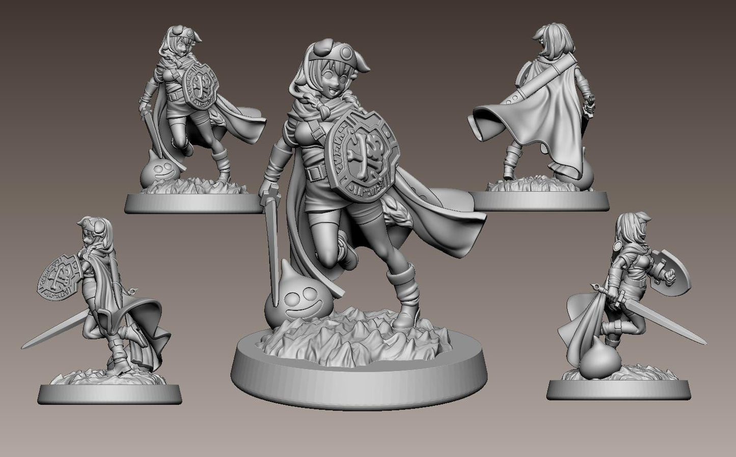 Hero Doggy Miniature - 28mm / 32mm / 36mm / 75mm - LPOMC - Unpainted Resin Printed Figure for D&D, TTRPGs, and Board Games