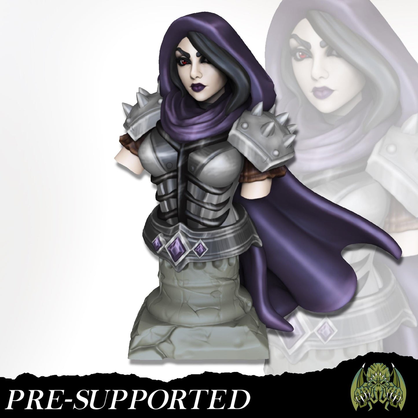 Beatrix the Reaper Miniature - Miniatures of Madness - 28mm / 32mm / 36mm / Bust / Diorama - Unpainted Miniature for TTRPGs and Games