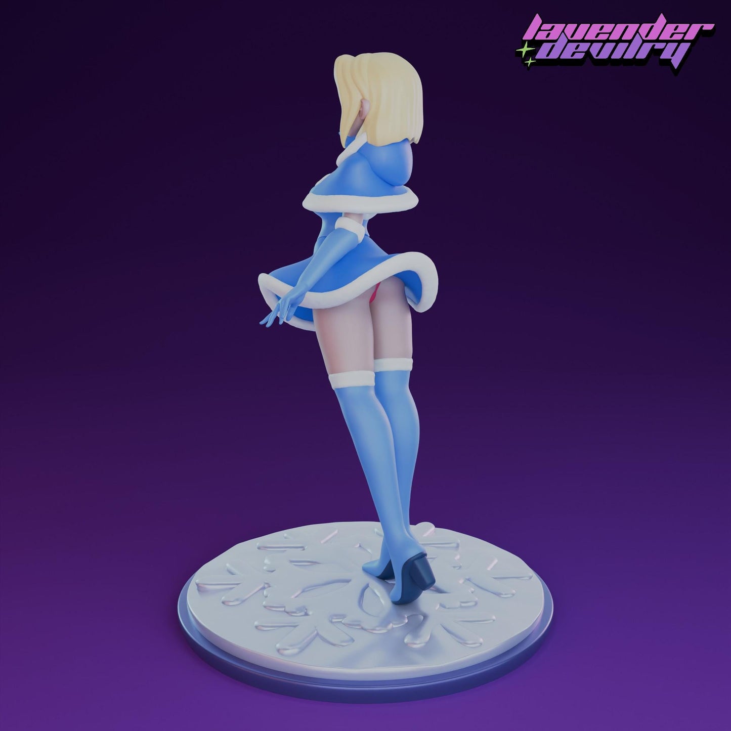 Frost Maiden Miniature - 28mm / 32mm / 36mm / 75mm - Lavender Devilry - Unpainted Resin Printed Figure for D&D, TTRPGs and Board Games