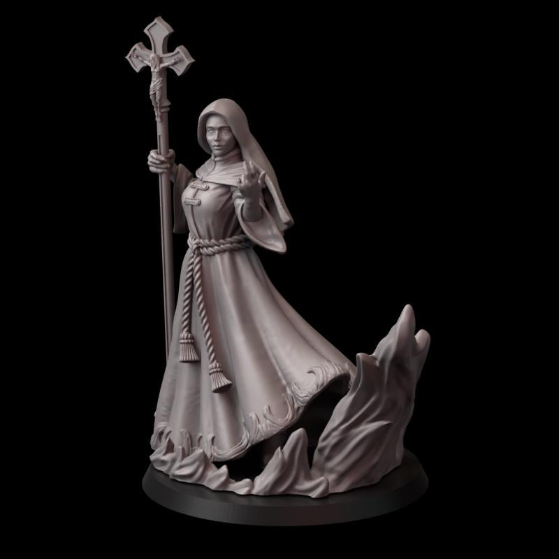 Fina's Saints Miniatures - 28mm / 32mm / 36mm / 75mm - Crosslances - Unpainted Resin Printed Figure for TTRPGs and Wargaming