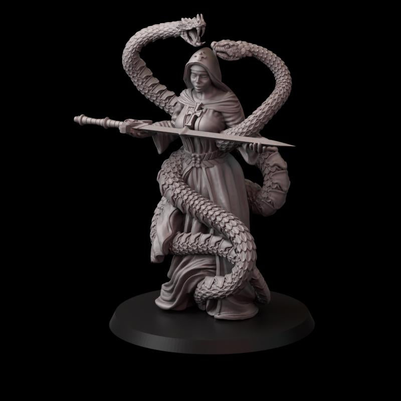 Fina's Saints Miniatures - 28mm / 32mm / 36mm / 75mm - Crosslances - Unpainted Resin Printed Figure for TTRPGs and Wargaming