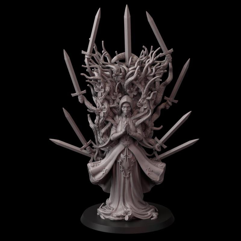 Fina's Saints Miniatures - 28mm / 32mm / 36mm / 75mm - Crosslances - Unpainted Resin Printed Figure for TTRPGs and Wargaming