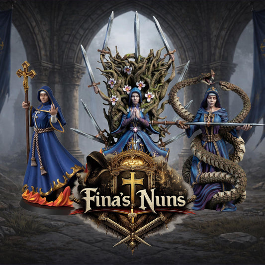 Fina's Saints Miniatures - 28mm / 32mm / 36mm / 75mm - Crosslances - Unpainted Resin Printed Figure for TTRPGs and Wargaming