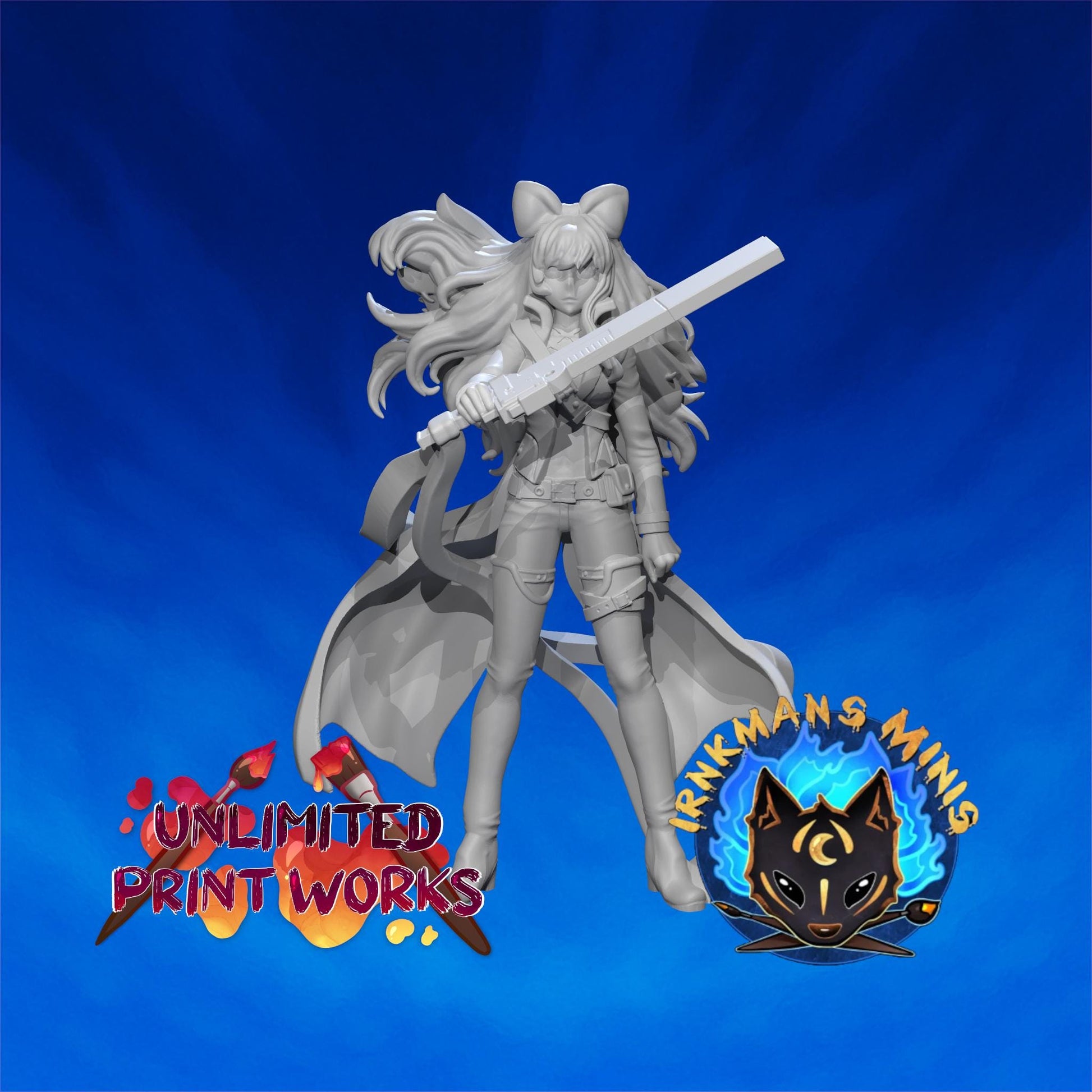 Belle Miniature - 28mm / 32mm / 36mm / 75mm - Irnkman's Minis - Unpainted Resin Printed Figure for D&D, TTRPGs, and Board Games