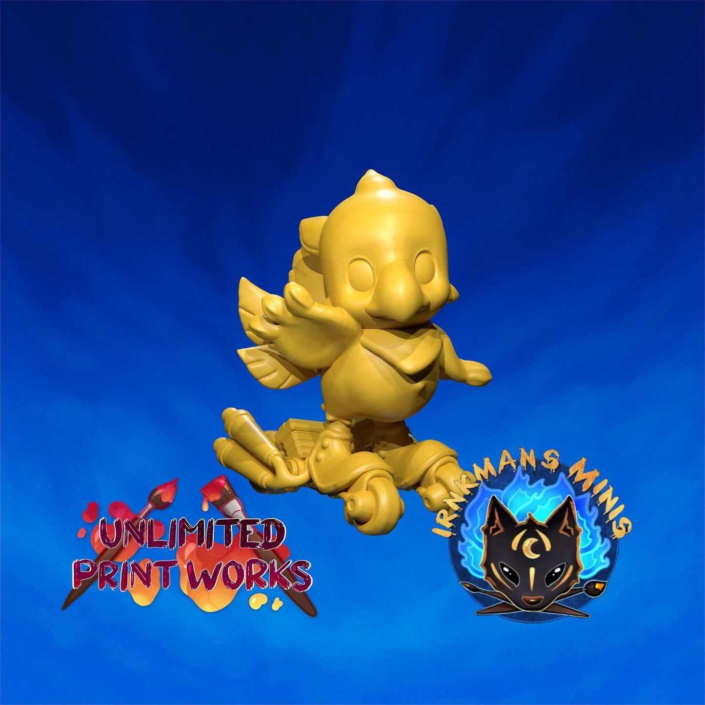 Racer Bird Miniature - 28mm / 32mm / 36mm / 75mm - Irnkman's Minis - Unpainted Resin Printed Figure for D&D, TTRPGs, and Board Games