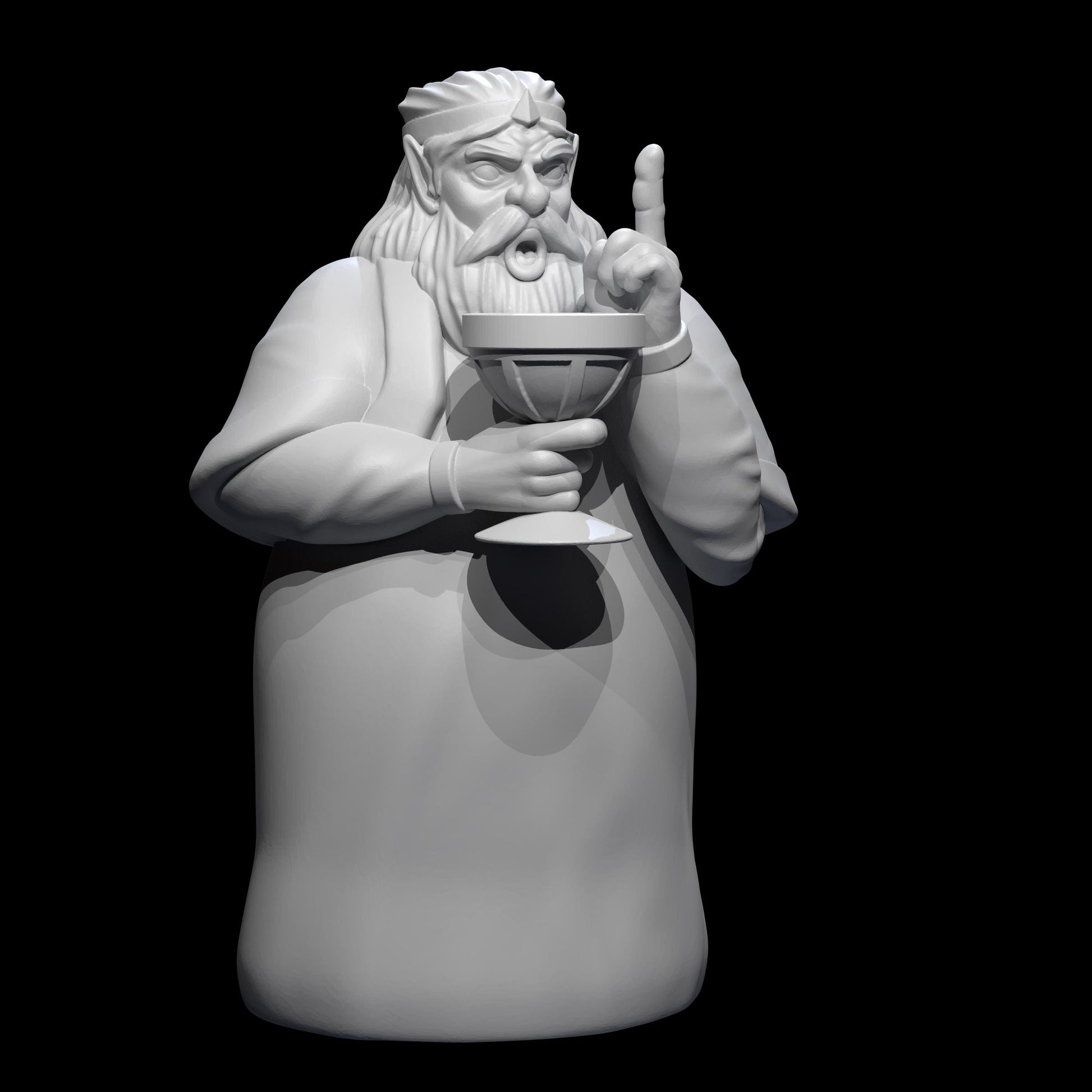 King M'Boy Miniature - 28mm / 32mm / 36mm / 75mm - Irnkman's Minis - Unpainted Resin Printed Figure for D&D, TTRPGs, and Board Games