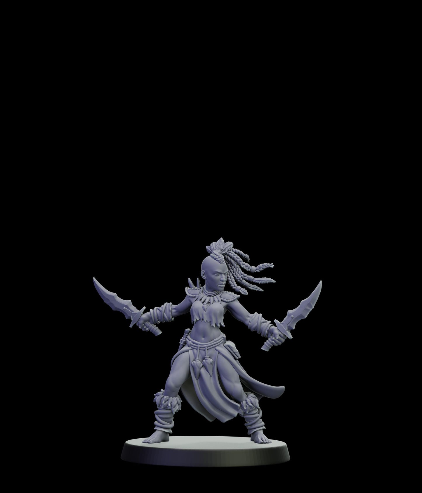 DOR Moonfangs Miniature (6 Variations) - 28mm / 32mm / 36mm - Cosmondo - Unpainted Resin Printed Figure for TTRPGs and Wargaming