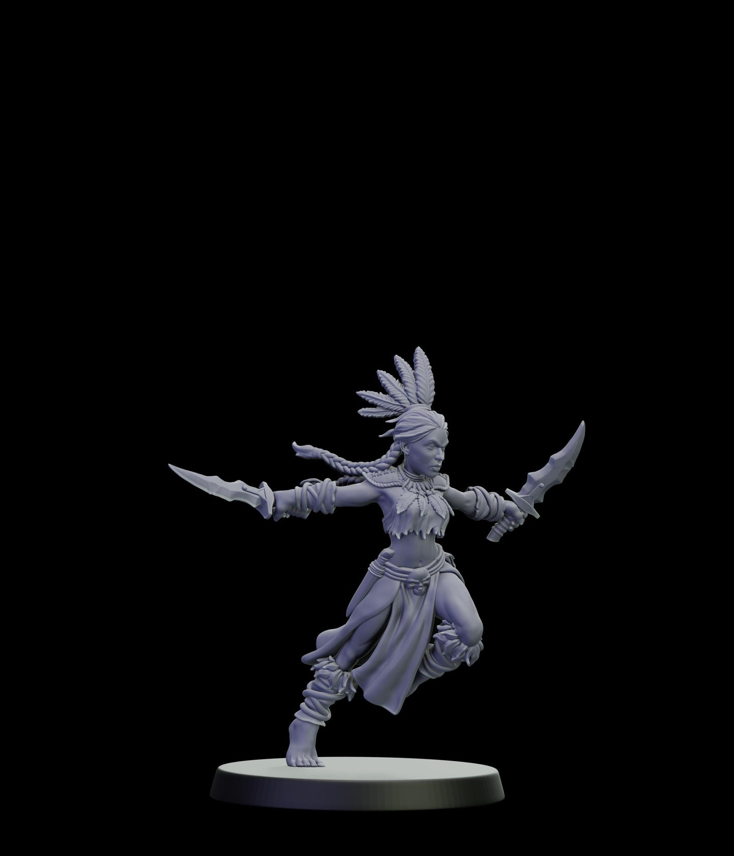 DOR Moonfangs Miniature (6 Variations) - 28mm / 32mm / 36mm - Cosmondo - Unpainted Resin Printed Figure for TTRPGs and Wargaming