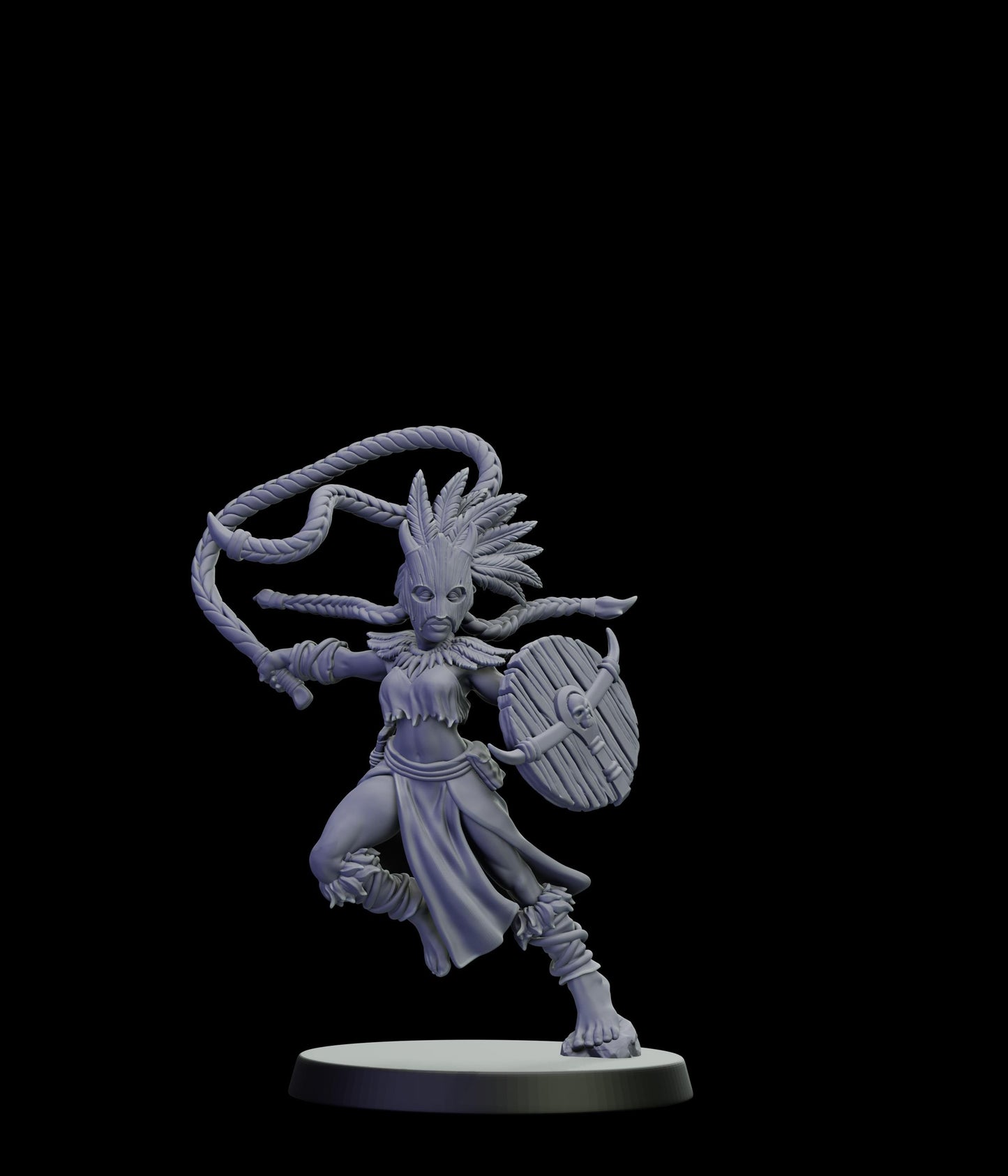DOR Sacred Moonfangs Miniature (6 Variations) - 28mm / 32mm / 36mm - Cosmondo - Unpainted Resin Printed Figure for TTRPGs and Wargaming