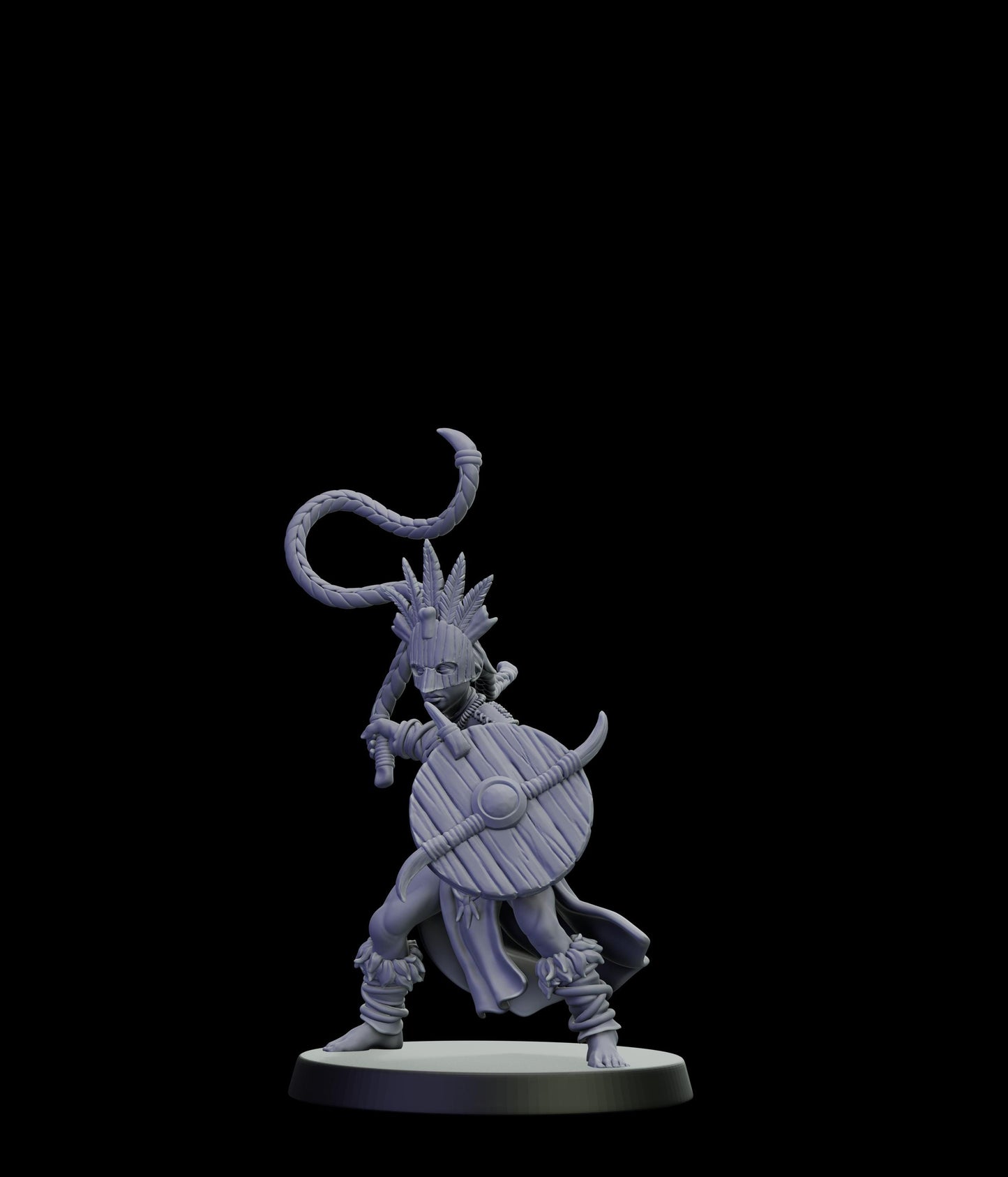 DOR Sacred Moonfangs Miniature (6 Variations) - 28mm / 32mm / 36mm - Cosmondo - Unpainted Resin Printed Figure for TTRPGs and Wargaming