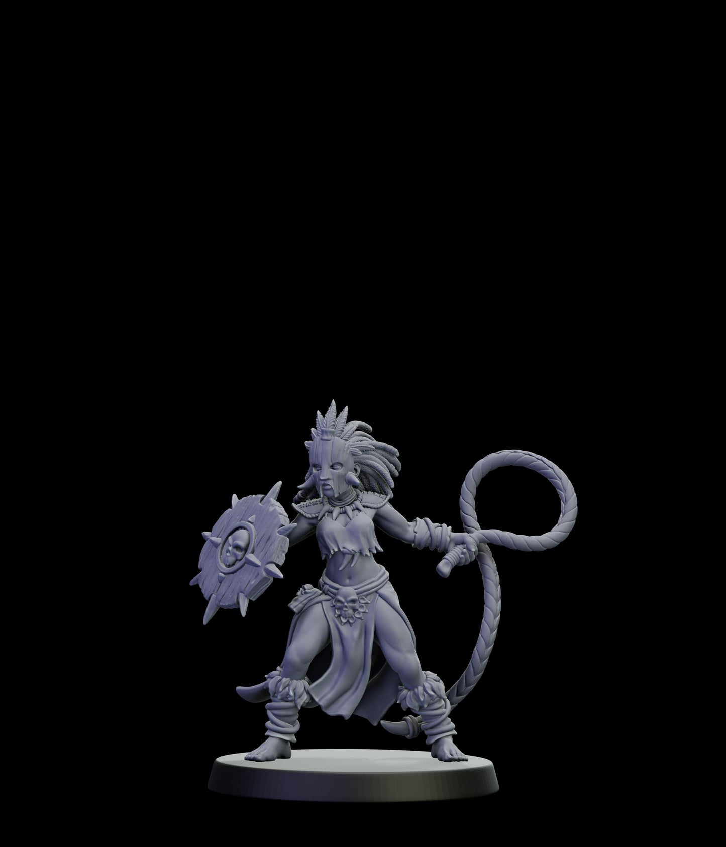 DOR Sacred Moonfangs Miniature (6 Variations) - 28mm / 32mm / 36mm - Cosmondo - Unpainted Resin Printed Figure for TTRPGs and Wargaming