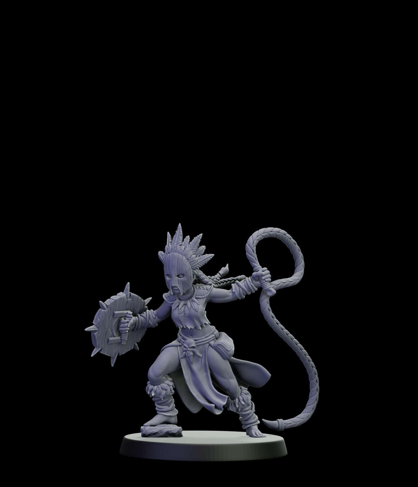 DOR Sacred Moonfangs Miniature (6 Variations) - 28mm / 32mm / 36mm - Cosmondo - Unpainted Resin Printed Figure for TTRPGs and Wargaming